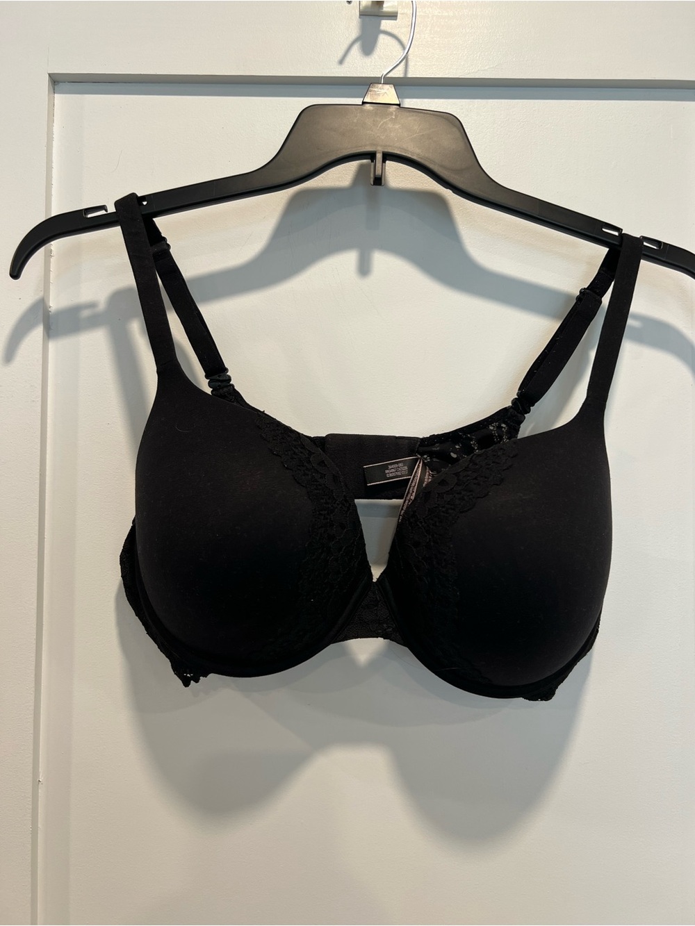 Victoria's Secret Perfect Shape Black Lace-Trim T-Shirt Bra